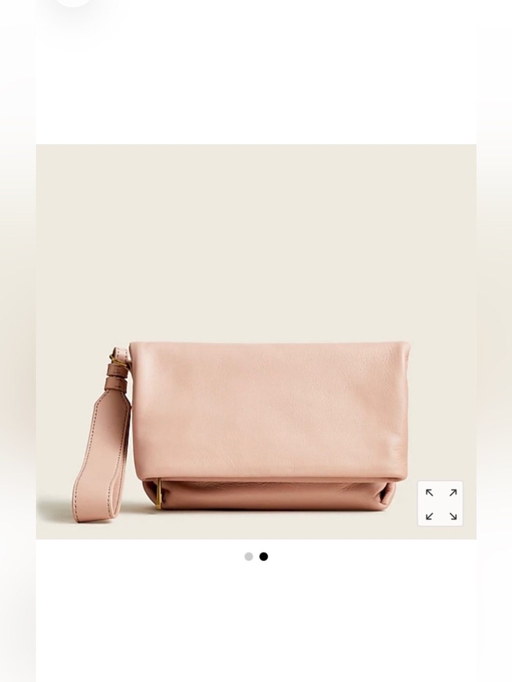 J. Crew Oslo soft leather fold over clutch wristlet